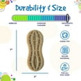 thumbnail image 5 of sodapup peanut-shaped ultra durable nylon dog chew toy for aggressive chewers, holds peanut butter, guaranteed tough, non-toxic, reduces boredom and problem chewing, made in usa, l, 5 of 6