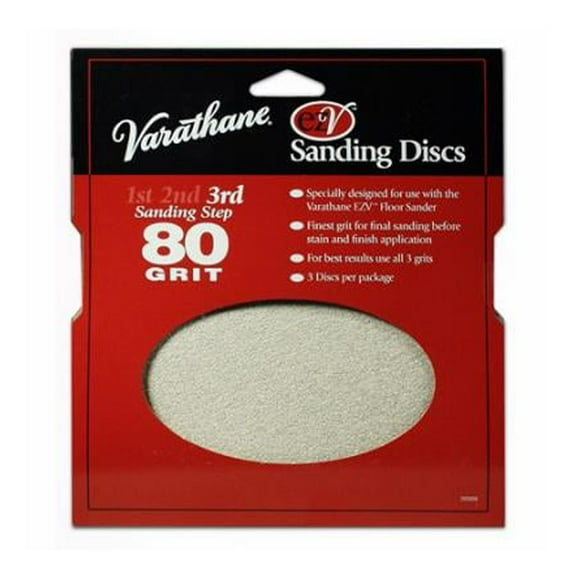Varathane 203938 80 Grit EZV Sanding Disc, 7"