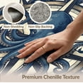 thumbnail image 6 of ODIKA Nautical Compass Border Motif Knot Frame Maritime Vintage Octopus Refined for Master Suite, California King, Under Bed, Foldable Easy Care, 6 of 7