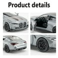 thumbnail image 6 of 1/36 BMW M4 CSL Alloy Toys Car Model High Simulation Metal Genuine Door Opened Pull Back Function Boys Birthday Gifts Collection, 6 of 8