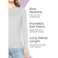 thumbnail image 4 of Stretch Is Comfort Women's Oh So Soft Long Sleeve Boat Neck Top | Adult Small- 3x, 4 of 6