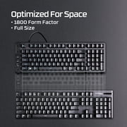 HyperX Eve 1800 Gaming Keyboard, 1800 Form Factor, 10 Zone RGB, Media Buttons, Membrane Switches