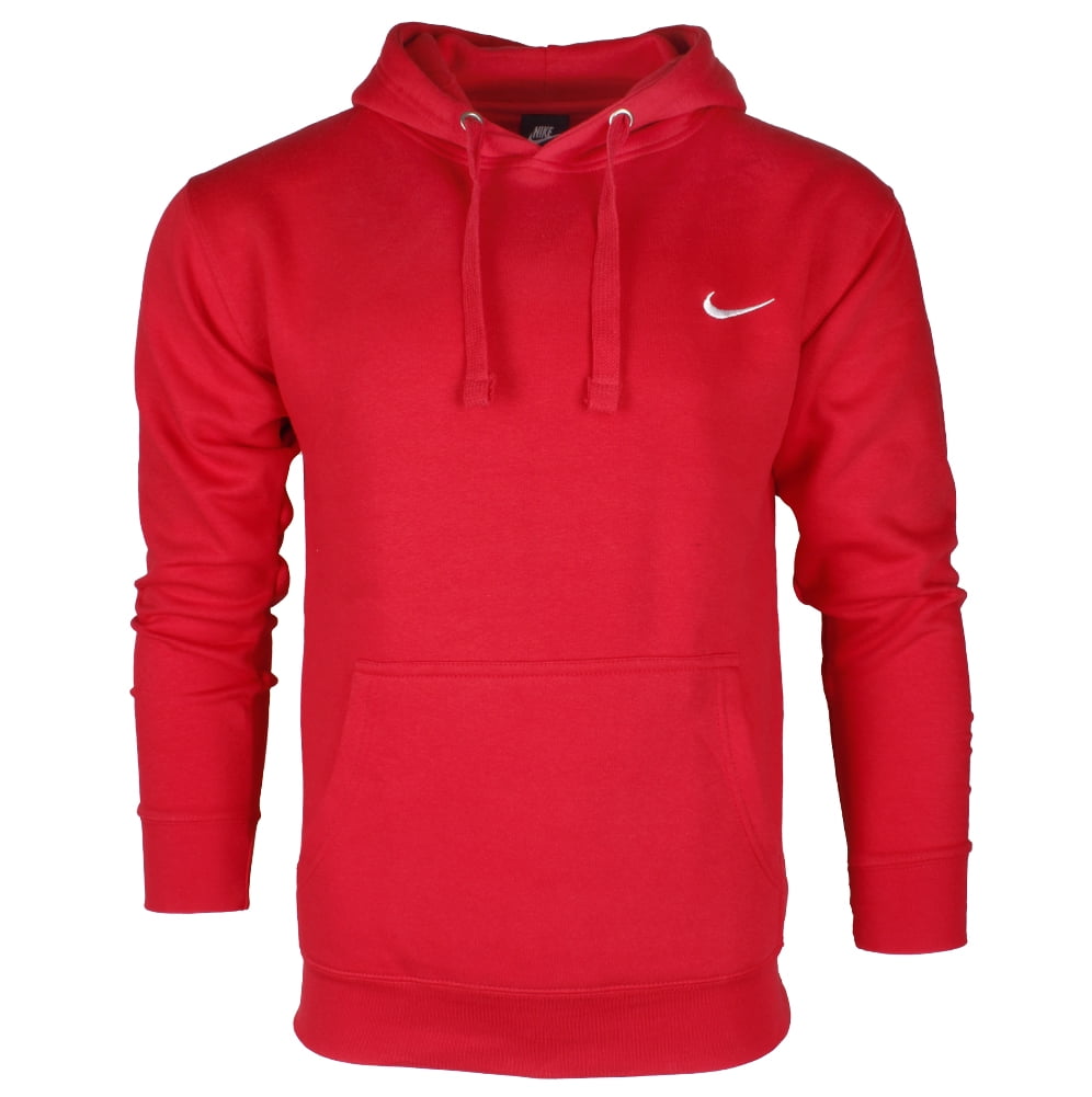 Nike Men's Long Sleeve Embroidered Swoosh Fleece Pullover Hoodie - Walmart.com