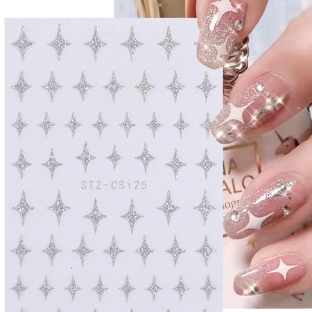 Sticker Paper Nail Archer 5 Pcs Nail Stickers Glitter DIY Paper 3D Starburst Love Bear ...