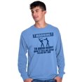 thumbnail image 5 of Warning To Avoid Injury Funny Cartoon Men's Long Sleeve Tee T Shirt Brisco Brands X, 5 of 6