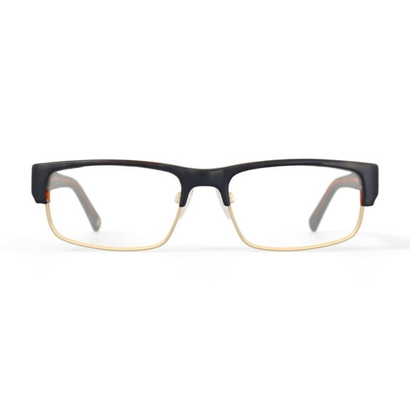 Randy Jackson Men's RJ1038 Rectangular Prescription Eyeglasses with Case, Black/Gold