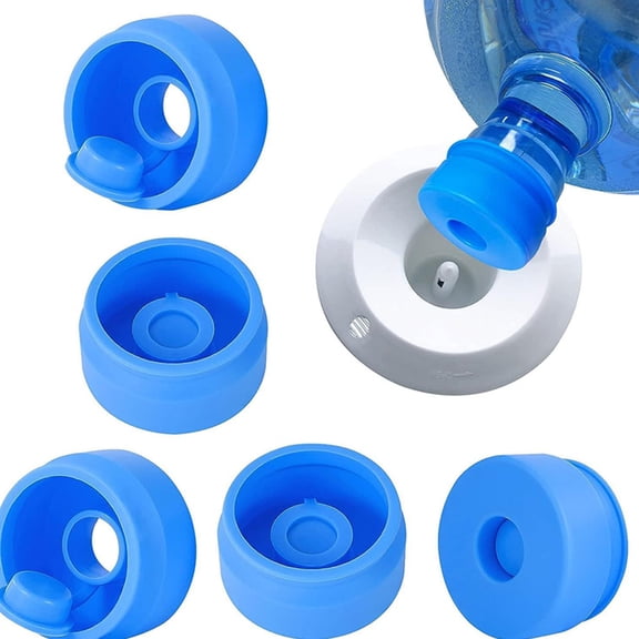 3 Pcs Hydro 3pcs Silicone Lid for Bottled Water 6x6cm Blue
