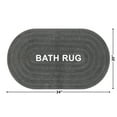 thumbnail image 5 of Beautiful Oval Cotton Bath Rug by Drew Barrymore, Charcoal Gray, 20" x 34", 5 of 11