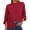 Dark Red, variant on Going Out Tops for Women Spring Fashion Boho Cotton Eyelet Long Sleeve Button Up Shirt Lace Dressy Casual Blouse