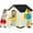 Yellow, variant on Gymax Kid's Playhouse Games Cottage w/ 7 PCS Toy Set & Waterproof Cover Yellow