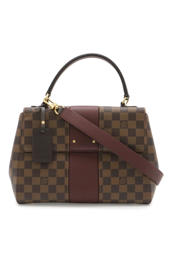 Pre-Owned LOUIS VUITTON Damier Bond Street BB Handbag/Shoulder Bag, Brown/Bordeaux, N64416