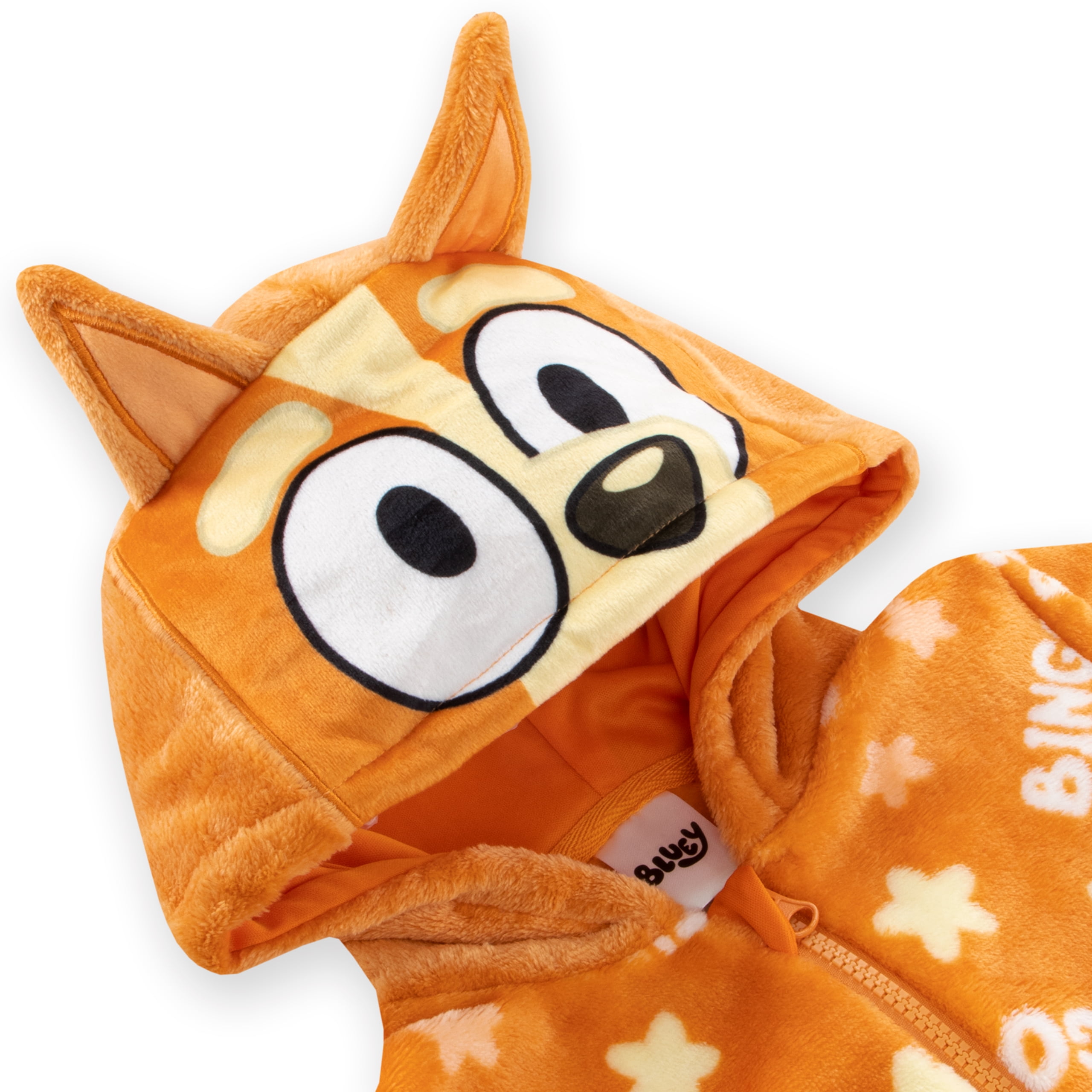 Bluey Boys Bingo Onesie With 3D Ears Orange Sizes 2T-8