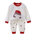 thumbnail image 4 of Baby Boys Girls's and Toddler Long Sleeve Top and Pants Snug Fit Cotton 2 Piece Pajama Set Long Sleeve Loungewear Homewear,3-6 Months, 4 of 5