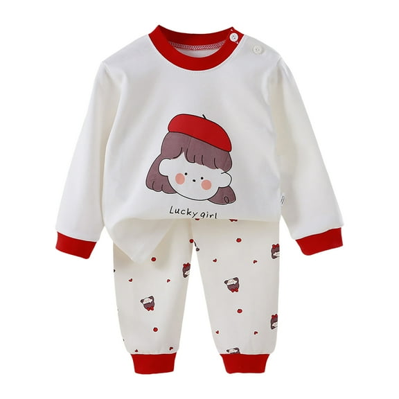 UAYOTSE Toddler Baby Girl Clothes 3 6 9 12 18 24 Months Fall Outfits Long Sleeve Sweatshirt Tops   Pants Set,Sizes 3-4 Years