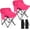 Pink, variant on 2 Pack Compact Portable Folding Camping Chairs with Carry Bag 600D Oxford Fabric 330 Lb Capacity Pink