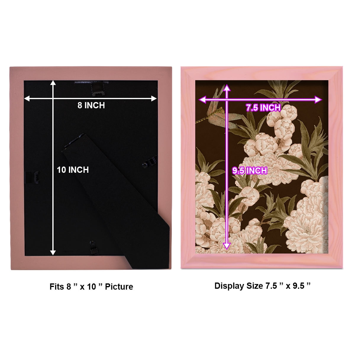 Asian Brocade III - Framed Print w/glass - Sunset Pink
