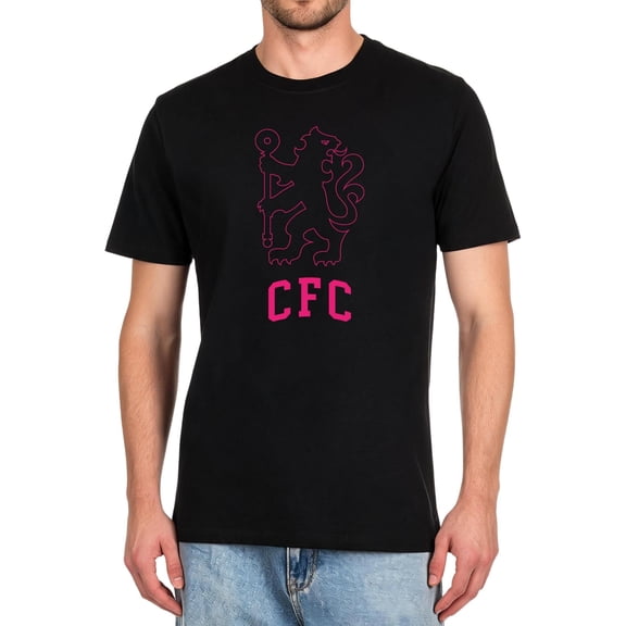 Icon Sports Chelsea FC Soccer Tee – Officially Licensed Unisex Short Sleeve Cotton T-Shirt 3-Black L