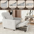 thumbnail image 5 of Homall Sleeper Sofa Chair Bed 3 in 1 Convertible Bed Chair Adjustable Sleeper Chair Pullout Sofa Bed,Grey, 5 of 8