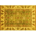 thumbnail image 1 of Ahgly Company Machine Washable Indoor Rectangle Oriental Yellow Traditional Area Rugs, 7' x 9', 1 of 4