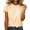 1-Apricot, variant on Cozymy Women's Rose Floral Panel Print T Shirts Crewneck Short Sleeve White Outline Art Tees Everyday Casual Fashion Tops