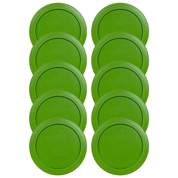 Tapa de contenedor MRX Solutions de plástico verde de 7.5 pulgadas, paquete de 10