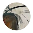 thumbnail image 4 of PIKWEEK Black Beige Grey Abstract Geometric Artwork Minimalist Boho Full Width Single-Sided Printing Round Tablecloth White, 4 of 8
