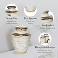 thumbnail image 4 of Marble Elegance White Cremation Urns for Cremation Ashes Urns for Adult Cremation Ashes Urns for Ashes, 4 of 11