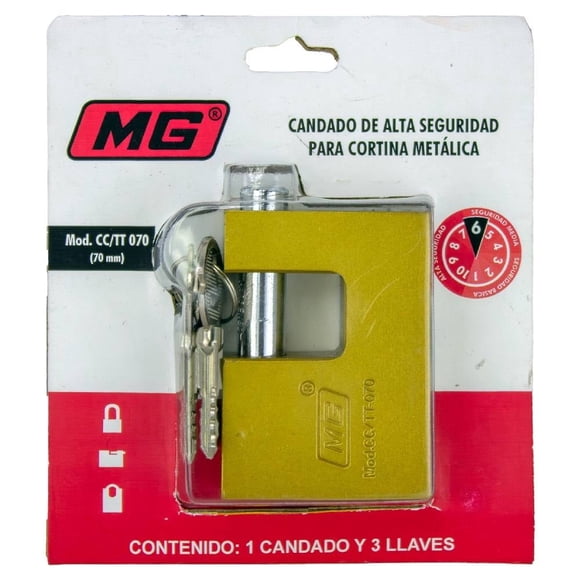Candado MG de 70 mm para Cortina Llave Tetra