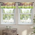 thumbnail image 2 of LALILO Kitchen Curtain Valance Green Forest Spring Sunset Rod Pocket Window Curtain 52"x 18" Set of 2, 2 of 5