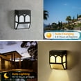 thumbnail image 3 of Solar Deck Lights, 8 Pack Solar Fence Lights with 2 Modes Lighting Warm White/RGB, Solar Outdoor Lights Waterproof for Wall, Fence, Patio, Stair, Landscape, Garden,Yard, Holiday Decor, 3 of 8