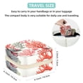 thumbnail image 5 of Coral Travel Portable Square Jewelry Box Organizer for Rings, Earrings, Necklaces, Bracelets, etc. for Girls and Women, 5 of 6