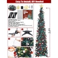 thumbnail image 4 of Árbol de Navidad SINTENILL de 6 pies con 100 luces LED, malla azul, 4 of 9