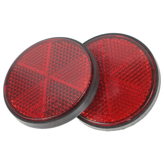 RENACLIPY Red Reflectors 2-Pack Adhesive Auto Safety Reflective Bike Lights Accessories