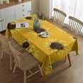 thumbnail image 2 of Yellow Sunflower Pattern Rectangle Tablecloth 60"x84",Waterproof Polyester Rectangle Table Cloth, Wipeable Spillproof Polyester Tablecloth for Dining, Camping, Indoor and Outdoor, 2 of 5