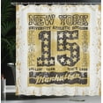 thumbnail image 3 of Ambesonne Sports Shower Curtain, Football Champion Stars Art, 69"Wx84"L, Dark Mustard Brown and Grey, 3 of 4