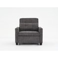 thumbnail image 3 of Futon Chair Bed With Foam Filler - Dark Grey, Scratch Surface Grey And Cup Holder Features, Practical, 3 of 3