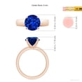 thumbnail image 5 of ANGARA Lab Grown 3.75 Ct Prong-Set Blue Sapphire Engagement Ring for Women in 14K Rose Gold (Size-9mm) | September Birthstone, Anniversary, Jewelry Gift for Women | Lab-Grown Blue Sapphire Ring, 5 of 8
