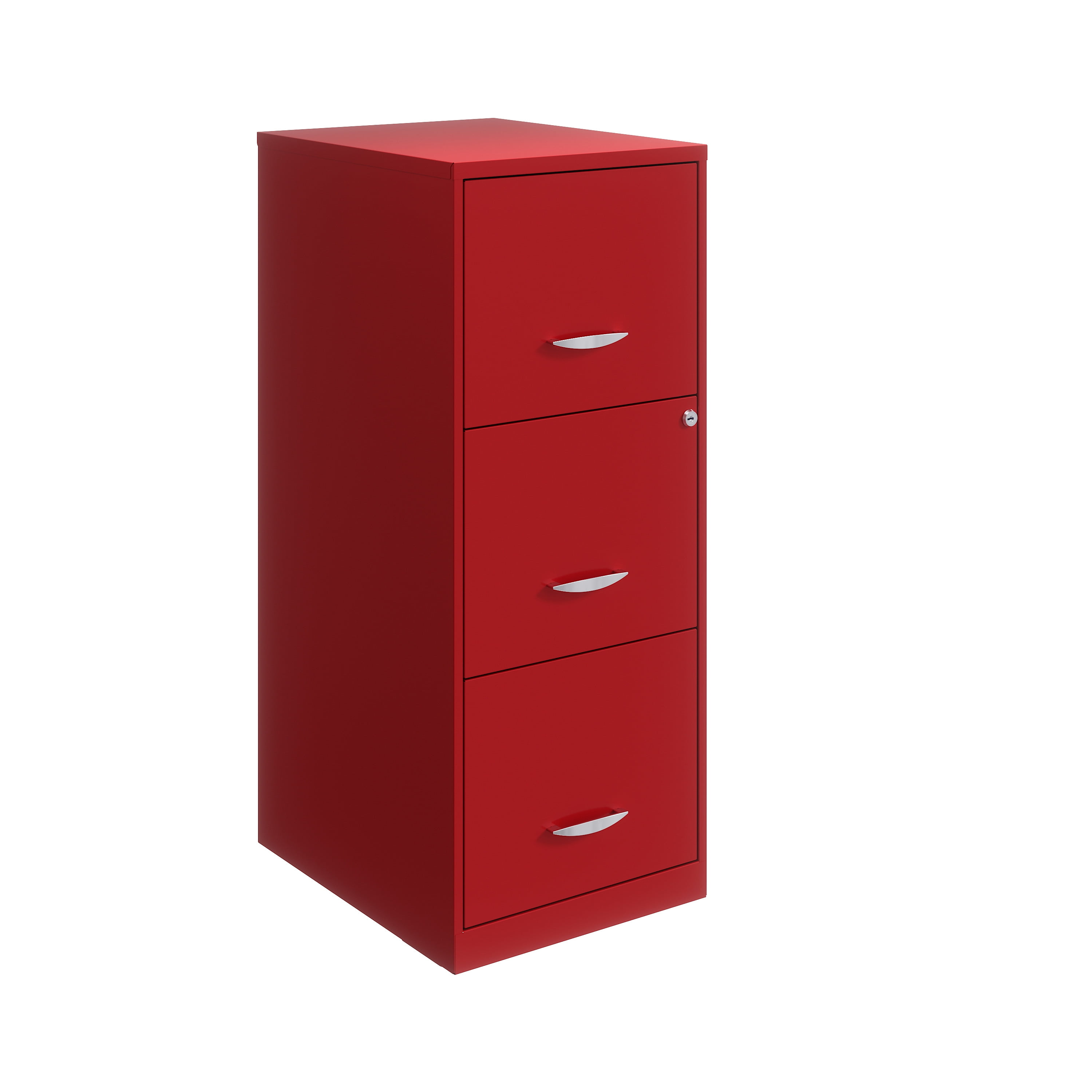Small Filing Cabinet 3 Drawer File With Lock Vertical Standing Short For Home 