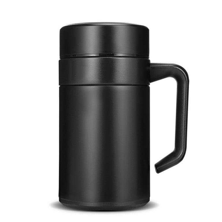 Jaspee 400ml Stainless Steel Coffee Mugs Leak-Proof Thermos Insulation Water  Bottle Cups Vacuum Flask Drinkware With Handle Lid Tea Mug For Office  Travel 
