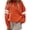 Orange, variant on CURBODO Women's Striped Varsity Sweatshirt Oversized Long Sleeve Crewneck Pullover Fall Casual Tops