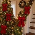 thumbnail image 6 of Qjidjing Christmas Tree Ornaments, Large Velvet Bow Hanging Pendants, for Christmas Tree, Front Door, Home Wall Holiday Decor, 6 of 6