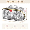 thumbnail image 4 of FORMRS Makeup Bag Travel Cosmetic Organizer for Women Fold Flat Zipper Pouch with Handle, White Streets, 4 of 8