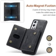 thumbnail image 3 of Magnetic Detachable Wallet Vintage Leather Stand Phone Case For OnePlus 9 10 Pro R RT ACE Nord 2 N200 N20 5G Back Cover, Card Holder Bracket Anti-Shock Business Bumper(Tan,OnePlus Nord N20 5G), 3 of 8
