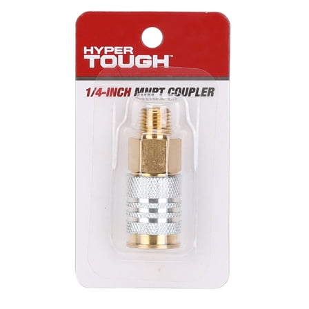 Hyper Tough 1/4-inch MNPT Universal Air Line Coupler, Model Number 13-513HT