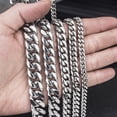 thumbnail image 2 of 8MM-14MM Stainless Steel Cuban Chain Necklace For Men Jewelry Male Neck Punk Accessory, 2 of 6