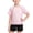 Pink, variant on Girls Athletic Shirts Kids Short Sleeve Crewneck Quick Dry Workout Yoga Tops Breathable Striped Tee Activewear for Summer Running Pink 3 Years