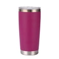 thumbnail image 1 of Vaso de 20 oz con tapa, vaso de viaje de acero inoxidable de doble pared con aislamiento al vacío, taza de café con aislamiento duradero, con revestimiento de polvo azul marino, taza térmica con tapa, 1 of 5