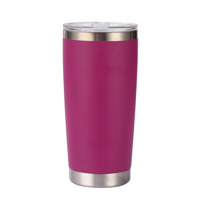 Vaso de 20 oz con tapa, vaso de viaje de acero inoxidable de doble pared con aislamiento al vacío, taza de café con aislamiento duradero, con revestimiento de polvo azul marino, taza térmica con tapa
