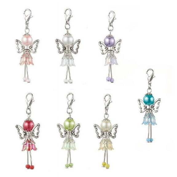 7Pieces Portable Angel Wing Charm Ideal For Individualized Jewelry And Crafts
