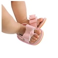 thumbnail image 3 of Zwiiyzr Unisex Baby First Walking Shoes 0-18 Months Infant Thong Sandals Flats Boys Girls Bow Soft Non-Slip Rubber Sole Summer Flat Walking Shoes Pink, 3 of 8